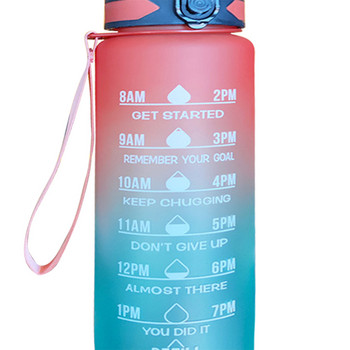 Φορητό μπουκάλι νερού κύπελλα νερού Motivational Sports μπουκάλι νερού με Time Maker στεγανό κύπελλο για υπαίθρια αθλητική γυμναστική