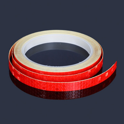 Deemount 8MX1CM kerékpáros fényvisszaverő matricák, automatikus fényérzékeny tükröződés, biztonságos kerékpározás, vizuális figyelmeztető fényvisszaverők