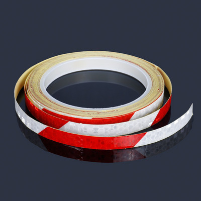 Deemount 8MX1CM kerékpáros fényvisszaverő matricák, automatikus fényérzékeny tükröződés, biztonságos kerékpározás, vizuális figyelmeztető fényvisszaverők