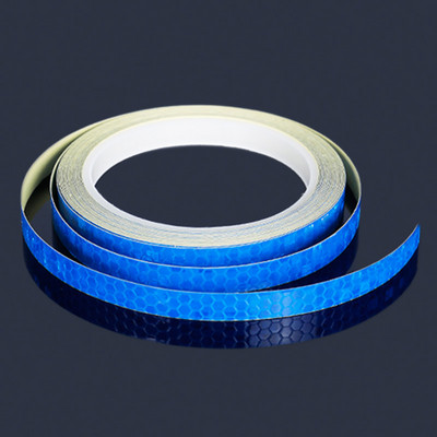 Deemount 8MX1CM kerékpáros fényvisszaverő matricák, automatikus fényérzékeny tükröződés, biztonságos kerékpározás, vizuális figyelmeztető fényvisszaverők