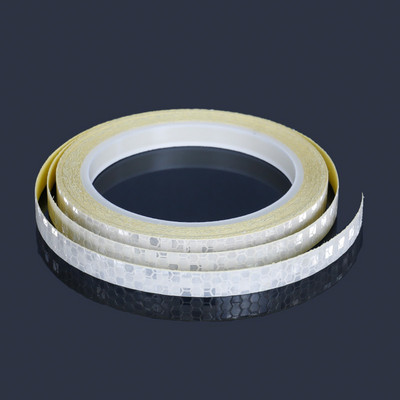 Deemount 8MX1CM kerékpáros fényvisszaverő matricák, automatikus fényérzékeny tükröződés, biztonságos kerékpározás, vizuális figyelmeztető fényvisszaverők