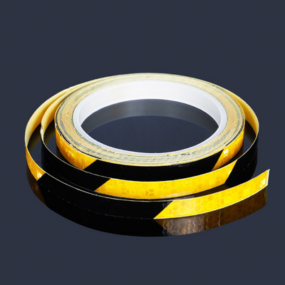 Deemount 8MX1CM kerékpáros fényvisszaverő matricák, automatikus fényérzékeny tükröződés, biztonságos kerékpározás, vizuális figyelmeztető fényvisszaverők