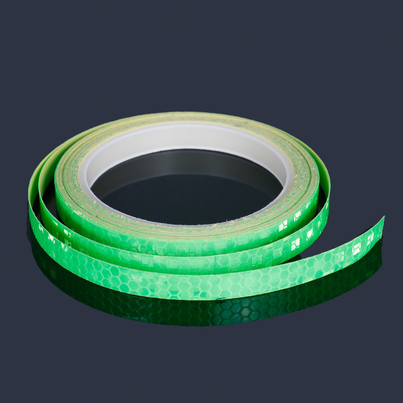 Deemount 8MX1CM kerékpáros fényvisszaverő matricák, automatikus fényérzékeny tükröződés, biztonságos kerékpározás, vizuális figyelmeztető fényvisszaverők