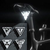 Kerékpárra fényvisszaverő matricák Háromszög figyelmeztető fényvisszaverő mágneses kerékpármatricák szalag Éjszakai biztonsági figyelmeztető tábla Kerékpáros tartozékok