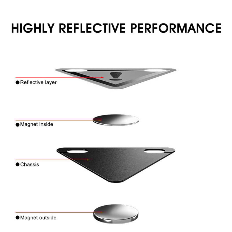 Kerékpárra fényvisszaverő matricák Háromszög figyelmeztető fényvisszaverő mágneses kerékpármatricák szalag Éjszakai biztonsági figyelmeztető tábla Kerékpáros tartozékok