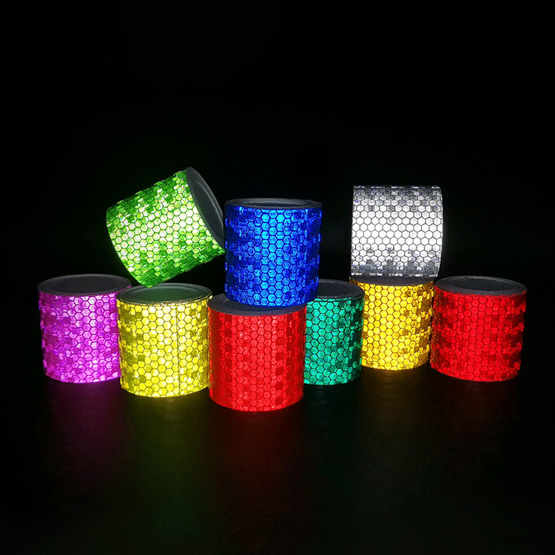 5cm*300cm Προειδοποιητική Ταινία Ποδηλάτου DIY Ανακλαστική αυτοκόλλητη πινακίδα ασφαλείας Ταινίες αυτοκινήτου styling Αυτοκόλλητη μεμβράνη μεμβράνης Μοτοσικλέτας Διακόσμηση