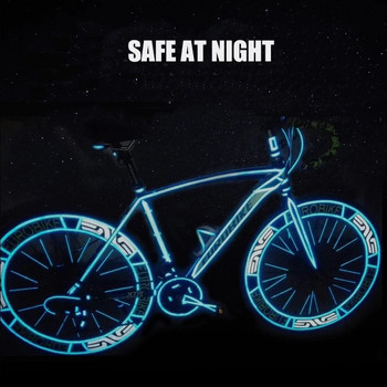 8 м светлоотразителна лента Велосипед Светлоотразителен стикер Скутер Светещ предупредителен стикер Декорация на електрически мотоциклет 1 см широк