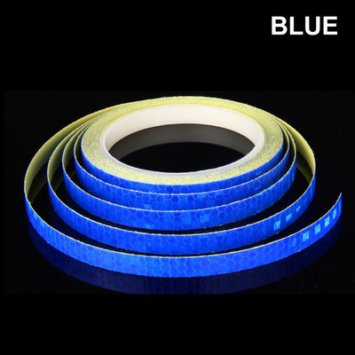 8 m fényvisszaverő szalag kerékpár fényvisszaverő matrica robogó világító figyelmeztető matrica elektromos motorkerékpár dekoráció 1 cm széles