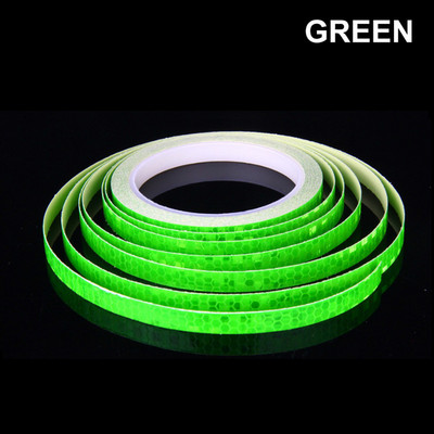 8 m fényvisszaverő szalag kerékpár fényvisszaverő matrica robogó világító figyelmeztető matrica elektromos motorkerékpár dekoráció 1 cm széles