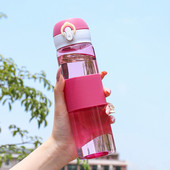 Бутилка за вода, устойчива на течове за колоездене, пътуване, преносима храна, пластмасова, спортна, водна чаша, фитнес зала, преносима бутилка за напитки на открито