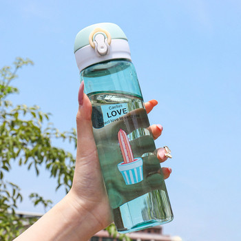 Water Bottl Proof Leak for Biking Travel Portable Nutrition Πλαστικό Αθλητικό Κύπελλο Νερού Fitness Gym Εξωτερικό Φορητό μπουκάλι ποτού