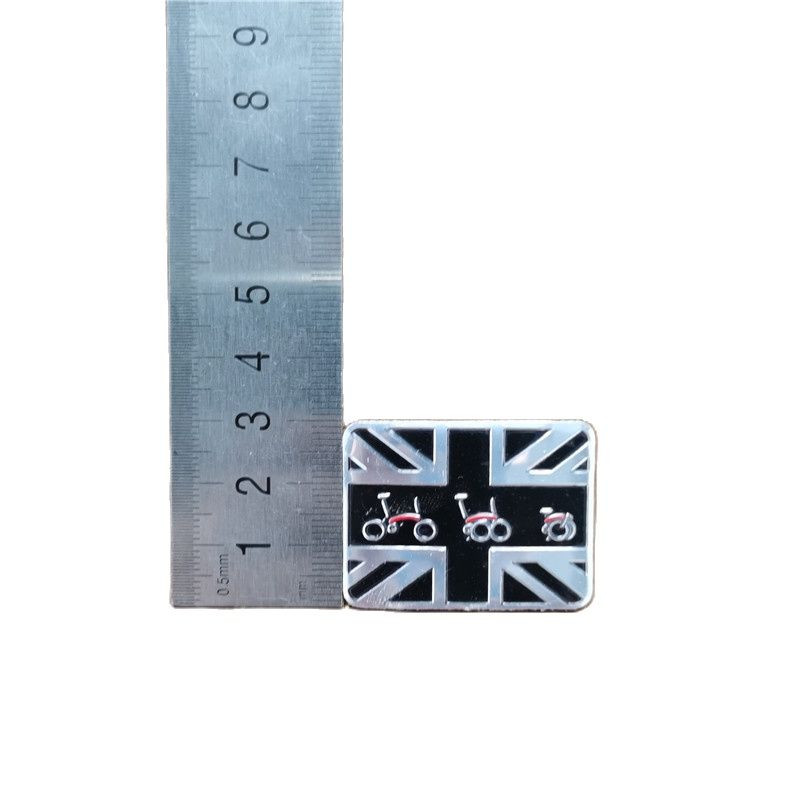 Kokkupandav rattamärk Bromptoni esiraami logo kleebisele 3 cm x 4 cm