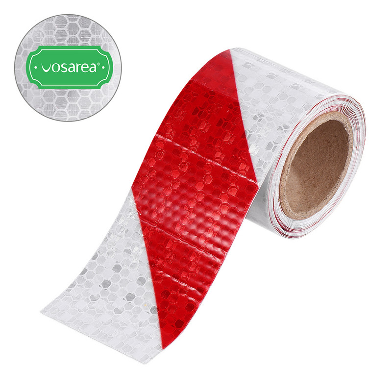 Punane kleeplint liim Ohutushoiatuslint Helkurid Sõidutee teip Rulli helkuri lint Ettevaatust teip Sõidutee helkurid