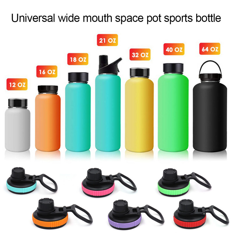 Capac de schimb cu capac cu paie pentru sticla Capac de schimb pentru sticla de apă cu gură largă Sticla de plastic portabilă în aer liber