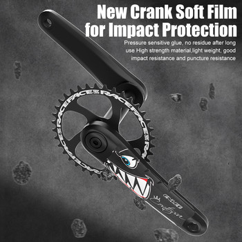 ENLEE Προστατευτικό αυτοκόλλητο με μανιβέλα ποδηλάτου Αδιάβροχα εξαρτήματα ποδηλασίας Αξεσουάρ Universal MTB Road Bike Crank Sticker Protection
