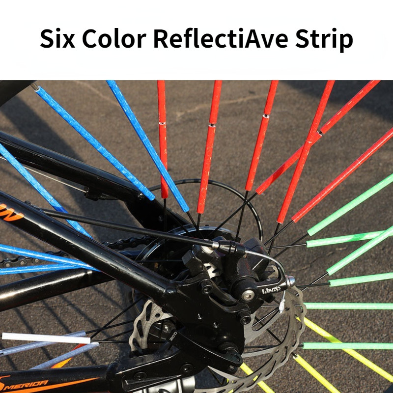 12PCS Велосипедни светлоотразителни стикери Щипка за спици на колело Тръба за безопасност Предупредителна светлина Рефлектор Аксесоари за велосипедни светлини 75 мм