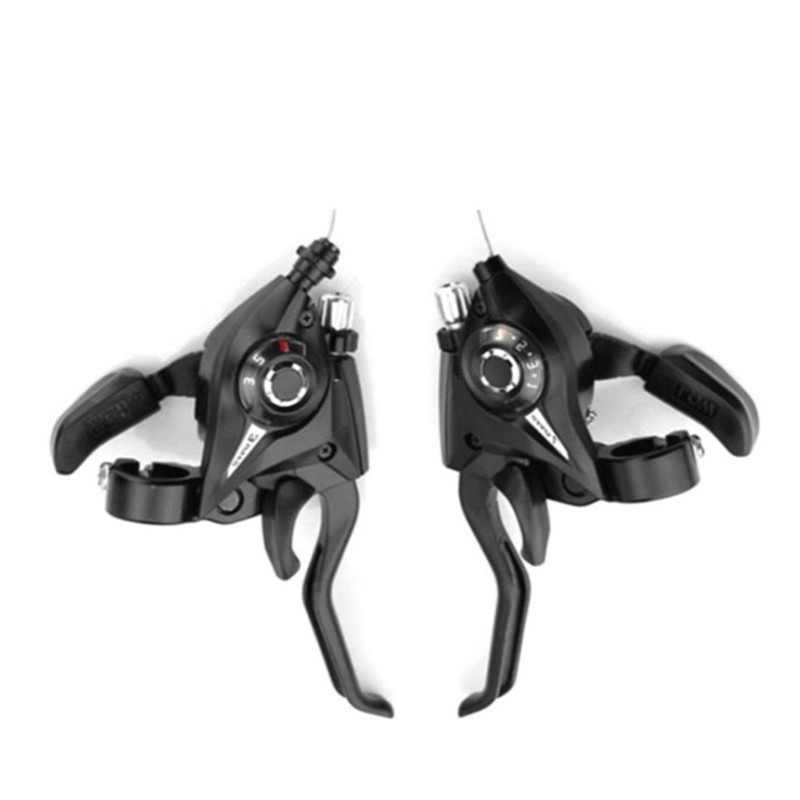 Dviračių pavarų perjungikliai 3x7 21 greičio jungiklis MTB dviračio perjungimo svirties stabdys su pavarų lynu dviračių diskų rankena, skirta žygiams dviračiu