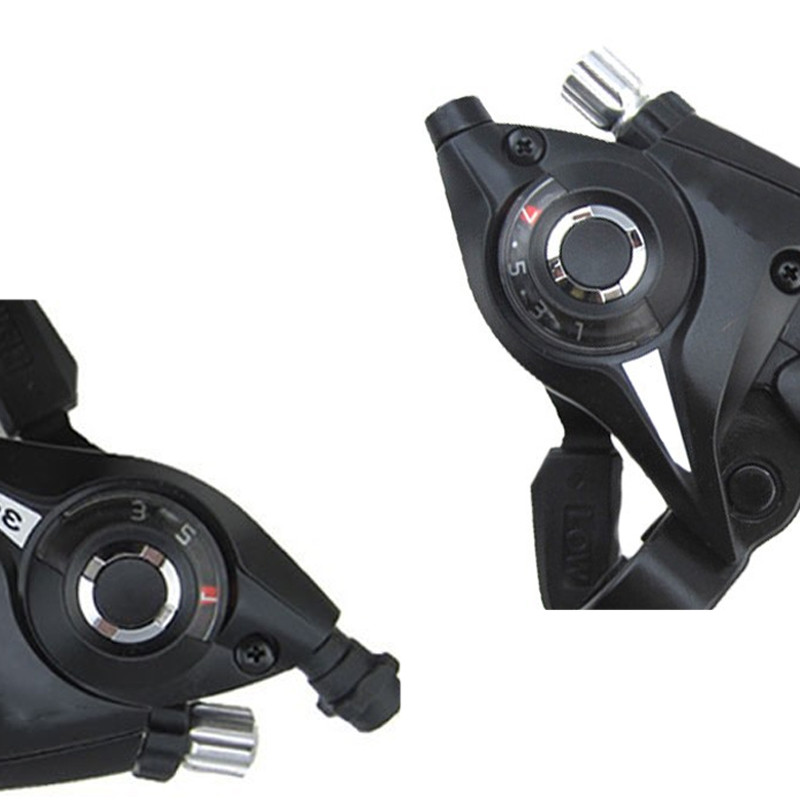 Dviračių pavarų perjungikliai 3x7 21 greičio jungiklis MTB dviračio perjungimo svirties stabdys su pavarų lynu dviračių diskų rankena, skirta žygiams dviračiu