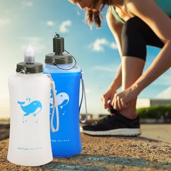 Πτυσσόμενο μπουκάλι νερού 750ml Πτυσσόμενο μαλακό μπουκάλι πτυσσόμενο αθλητικό τσαντάκι πτυσσόμενο ποτό για τρέξιμο κάμπινγκ πεζοπορίας αναρρίχηση μπουκάλια
