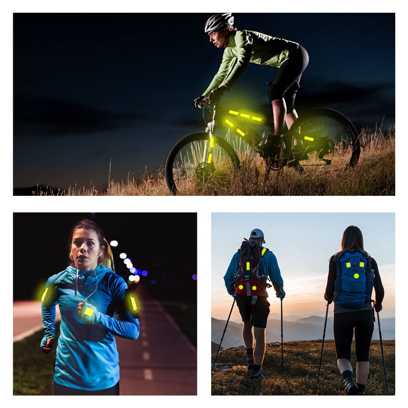 30 tk Hoiatus Ohutus helkurkleebised Öise nähtavusega kleebis Veekindel valgustus Peegeldav riba lint