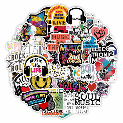 50 tk Fashion Trend Rock Band veekindlad kleepsud DIY bike rula sülearvuti jaoks armas multikas hip hop punk rock kleebis tüdrukule
