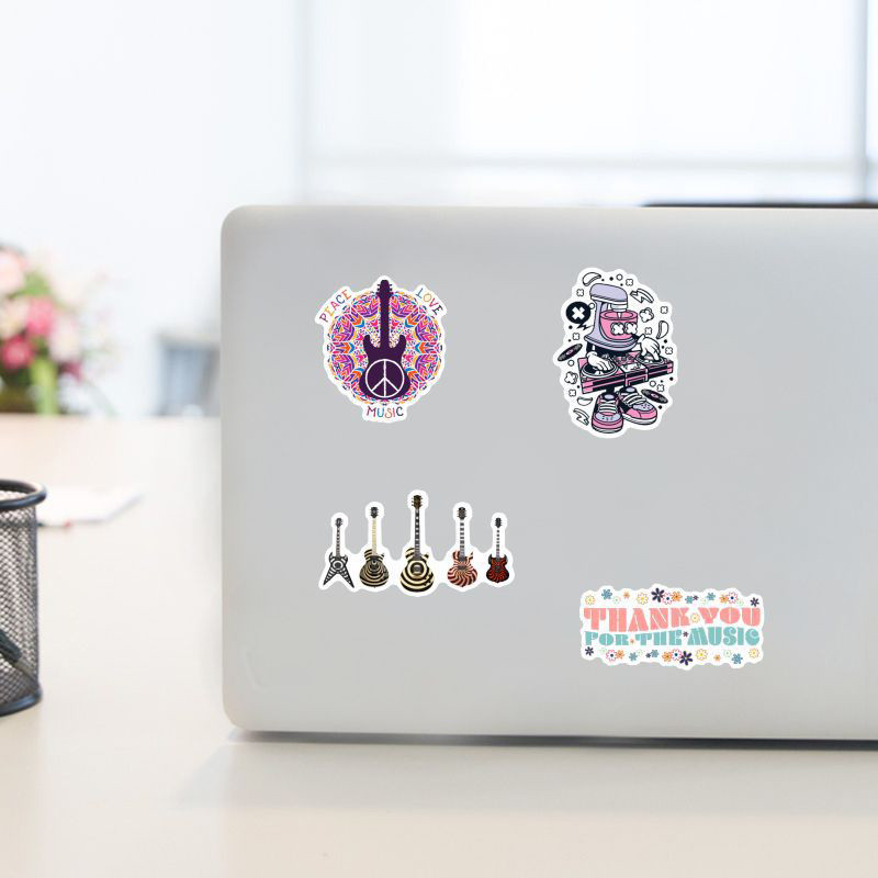 50 tk Fashion Trend Rock Band veekindlad kleepsud DIY bike rula sülearvuti jaoks armas multikas hip hop punk rock kleebis tüdrukule