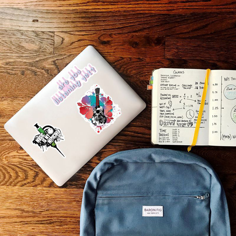 50 tk Fashion Trend Rock Band veekindlad kleepsud DIY bike rula sülearvuti jaoks armas multikas hip hop punk rock kleebis tüdrukule