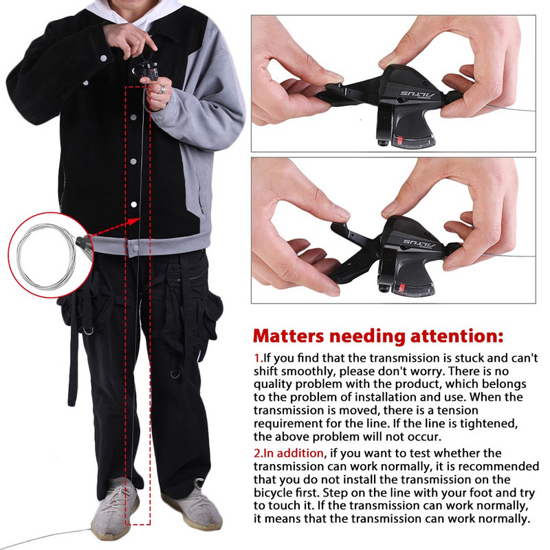 Pavarų perjungiklio dalys, skirtos M370 pavarų perjungimo svirties rinkinys kairėje dešinėje 3x9 27 greičių dviračio sulankstomas pavarų perjungiklis MTB pavarų perjungimo priedai SL-M370