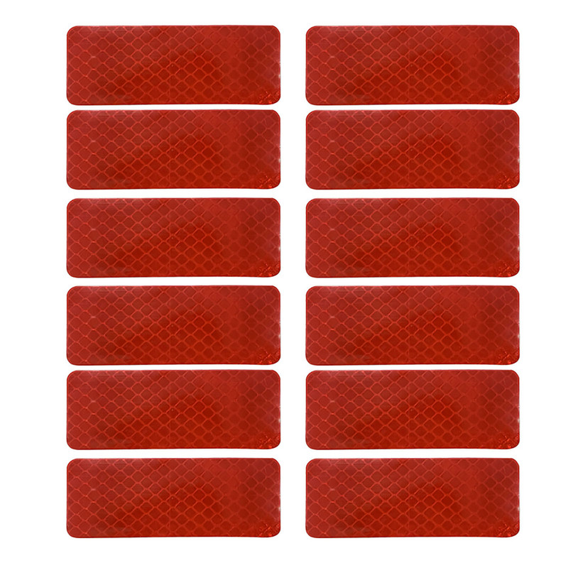 12tk helkurrattakleebised Ohutuskleeplint jalgratta autokoti sisekujunduse jaoks universaalne jalgrattasõiduohutuse hoiatusmärgi kleebis