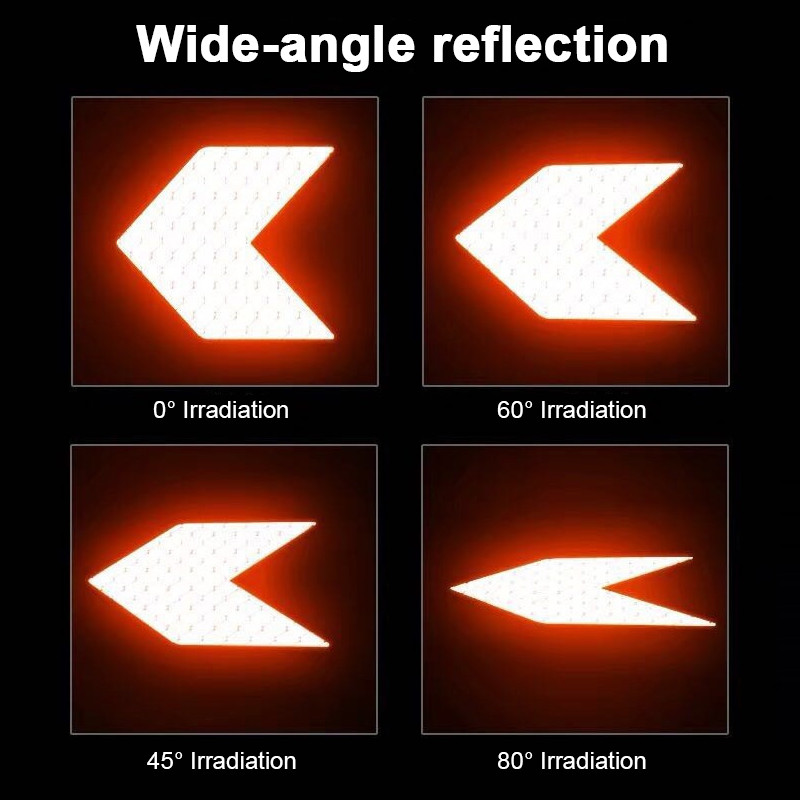 12db Nyíl fényvisszaverő matrica biztonsági figyelmeztető fényvisszaverő ragasztószalag matrica motorkerékpár világító védőhöz