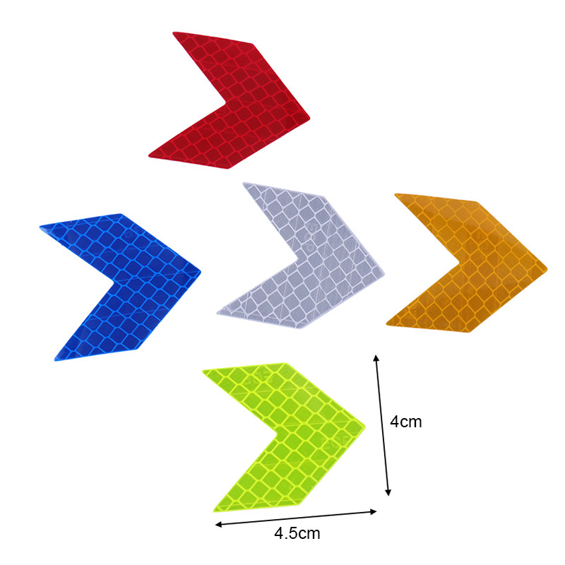 12db Nyíl fényvisszaverő matrica biztonsági figyelmeztető fényvisszaverő ragasztószalag matrica motorkerékpár világító védőhöz