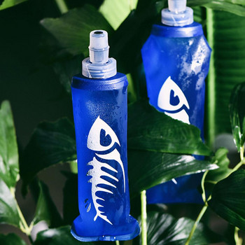 250 ml/500 ml TPU спортна бутилка за вода, преносима сгъваема чанта за вода за катерене, ходене, колоездене, бягане, бутилка, сгъваема мека кана