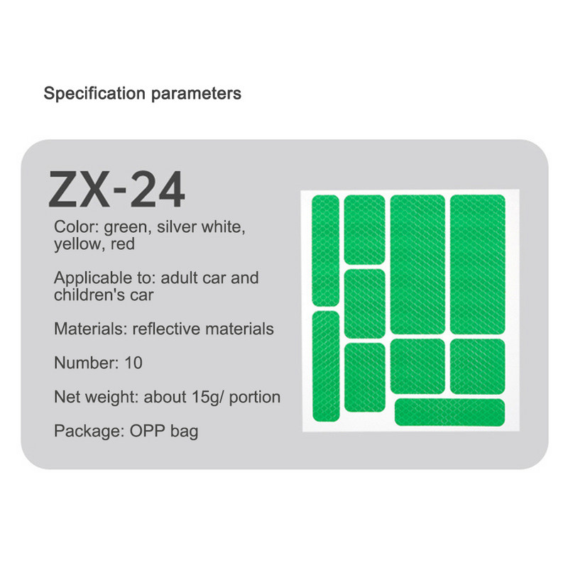 Mountain Bike Bicicletă 4 culori Autocolante reflectorizante Siguranță pe timp de noapte Ciclism Auto-adezive Anti-zgârieturi Avertizare Decalcomanie reflectorizante