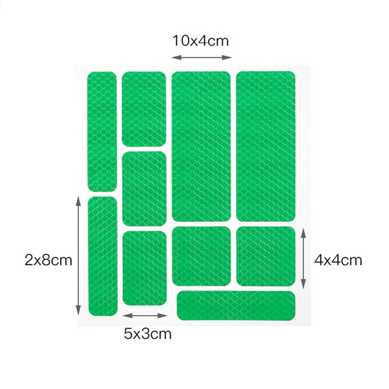 Mountain Bike Bicicletă 4 culori Autocolante reflectorizante Siguranță pe timp de noapte Ciclism Auto-adezive Anti-zgârieturi Avertizare Decalcomanie reflectorizante