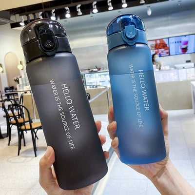 Sticla de apă transparentă pentru sport, 780 ml, portabilă, pentru sală de gimnastică, de călătorie, transparentă, rezistentă la scurgeri, sticla mată