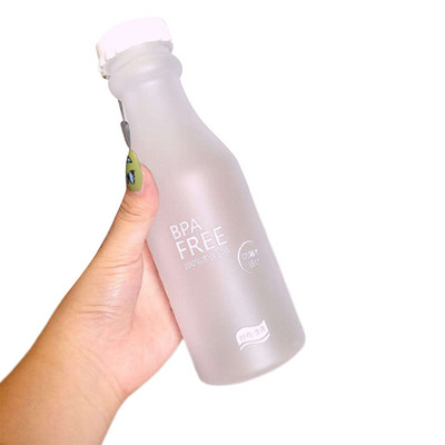 Forró, nagy űrtartalmú vizespohár lezárt, szivárgásmentes vízüveg hordozókötéllel Vízüveg forrásvíz üvegpalack fehér rózsaszín