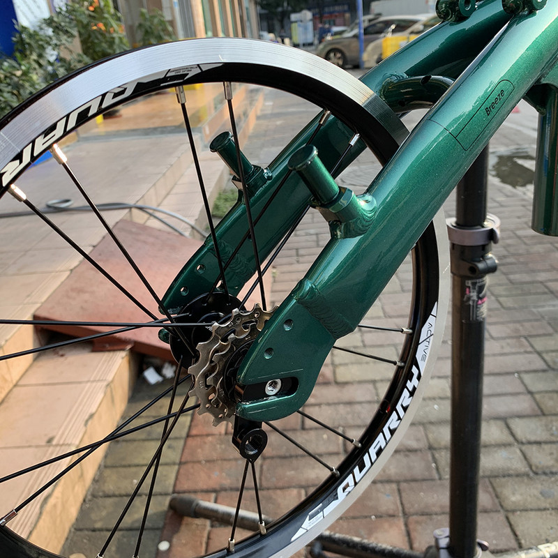 SILVEROCK Dropout galinio pavarų perjungiklio pakaba, vieno greičio konvertavimas į 3 greičių, skirtų „Breeze Fnhon“ sulankstomų dviračių fiksuoto pavarų mechanizmo adapteriui