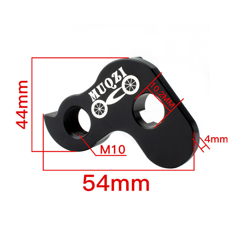 MUQZI 412 sulankstomas dviračio rėmas galinis pavarų perjungiklis, uodegos kablio lydinys, išorinis 3 greičių pakabos prailginimas, vieno greičio perjungiklis