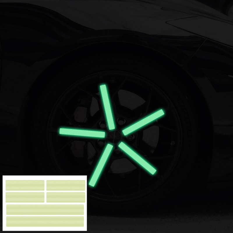 Fy001-003 keha peegeldavad helendavad kleebised pika ribaga täpimärk 12,00 * 21,00 * 0,10 cm