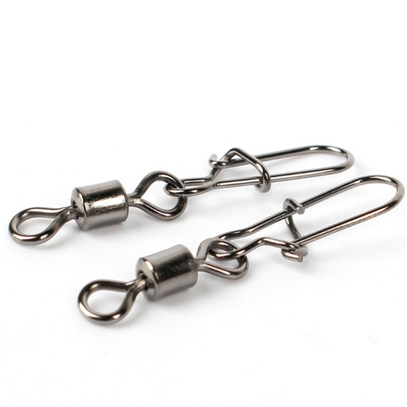 30 tk/partii Püügikonnektor Pöörlevad lukustustihvtid, Snap Roostevabast terasest õngekonksuga õngepüügi tarvikud.