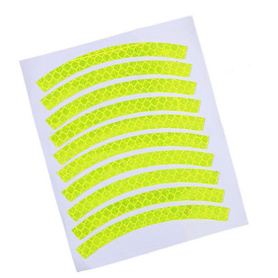 12 db Gyermek Balance kerékpár Fényvisszaverő matrica Kerék matricák Fényvisszaverő gumiabroncs rátét szalag Biztonsági matricák Kerékpár kiegészítők