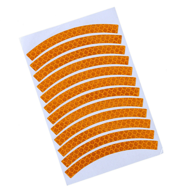 12 db Gyermek Balance kerékpár Fényvisszaverő matrica Kerék matricák Fényvisszaverő gumiabroncs rátét szalag Biztonsági matricák Kerékpár kiegészítők