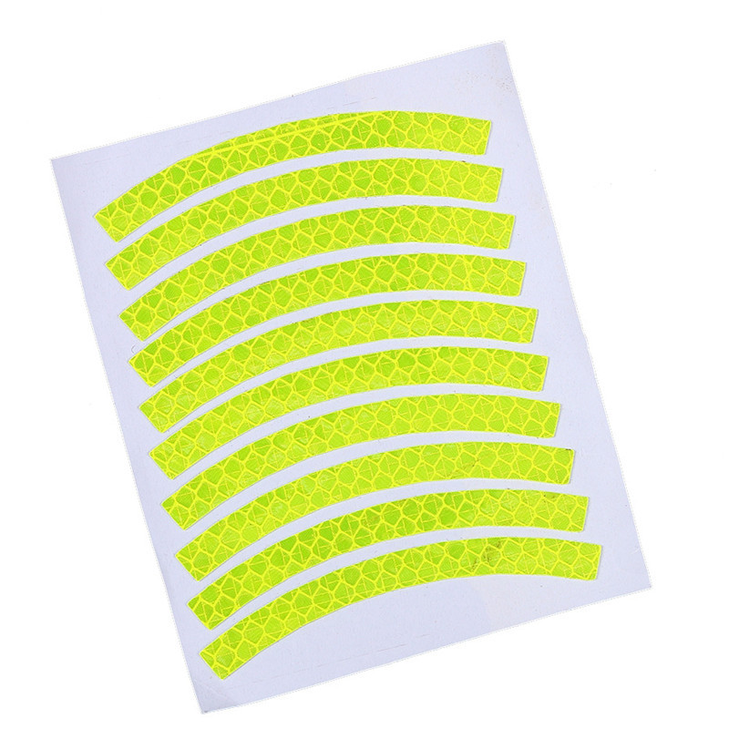 12 db Gyermek Balance kerékpár Fényvisszaverő matrica Kerék matricák Fényvisszaverő gumiabroncs rátét szalag Biztonsági matricák Kerékpár kiegészítők