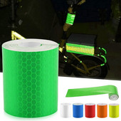 5cm*1m helkurjalgrattakleebis Ohutushoiatus Autodekoratsioonikleebis Helkur Kaitsekleebised Jalgrattaratta kodarad Kleeplint