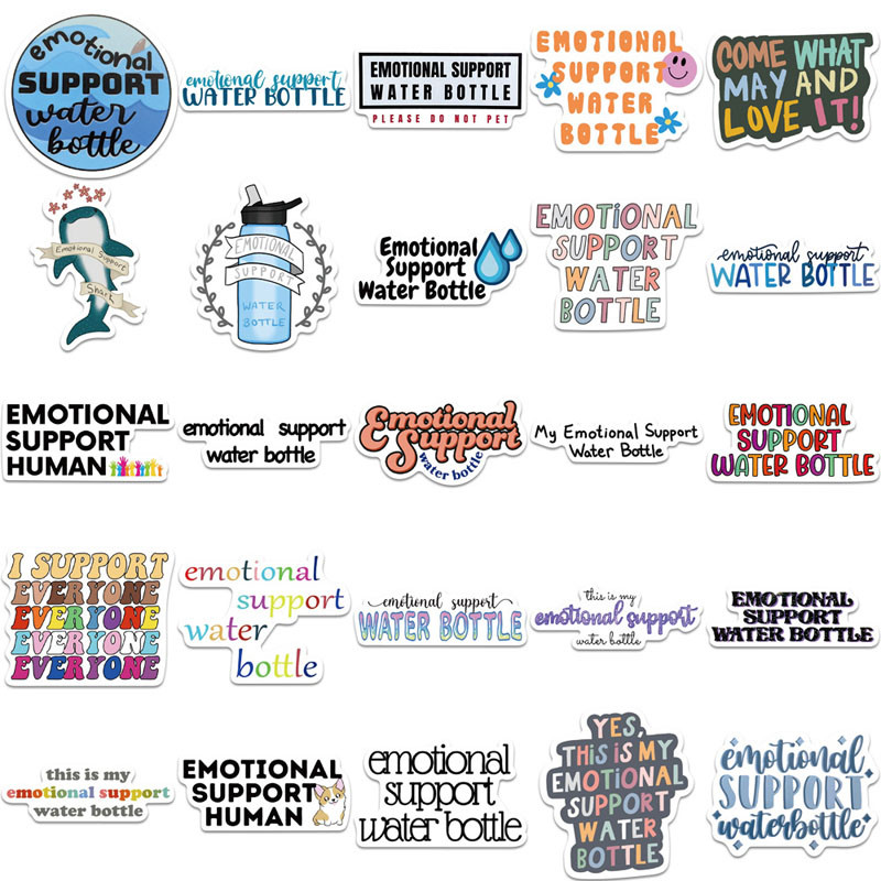 50 db vizespohár palackmatrica vízálló PVC öntapadó dekoratív matricák poggyászhoz Laptop gitár telefon kerékpár motorkerékpárhoz