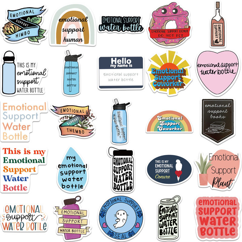 50 db vizespohár palackmatrica vízálló PVC öntapadó dekoratív matricák poggyászhoz Laptop gitár telefon kerékpár motorkerékpárhoz