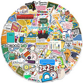 100 tk isetehtud vigurlogo kleebised veekindlad kleebised arvuti seljakoti kitarri kohvri sülearvuti jaoks jalgratta dekoratiivsed kleebised