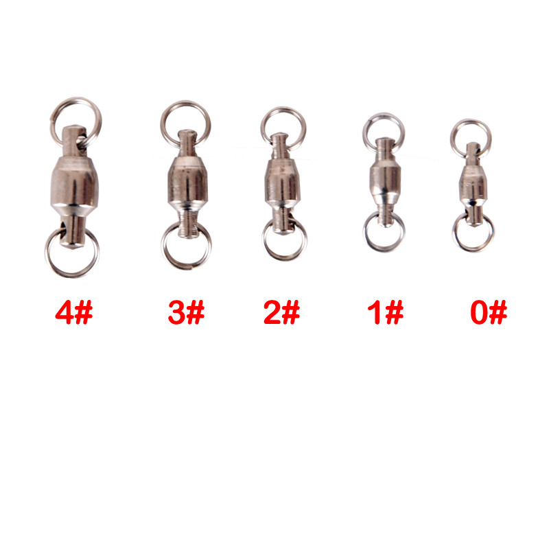 10 buc. Conector cu rulment cu bile, pivotant de pescuit, rezistent la rulare, din oțel inoxidabil, conector solid pentru cârlig, accesorii pentru pește