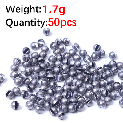 DNDYUJU 50 vagy 100db 0,2g-1,7g Pontyhorgászat Solid Ovális Split Shot Lead Explosion Sinker Horgászcsali Súly Tartozékok Eszközök