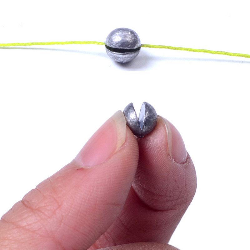 DNDYUJU 50 vagy 100db 0,2g-1,7g Pontyhorgászat Solid Ovális Split Shot Lead Explosion Sinker Horgászcsali Súly Tartozékok Eszközök